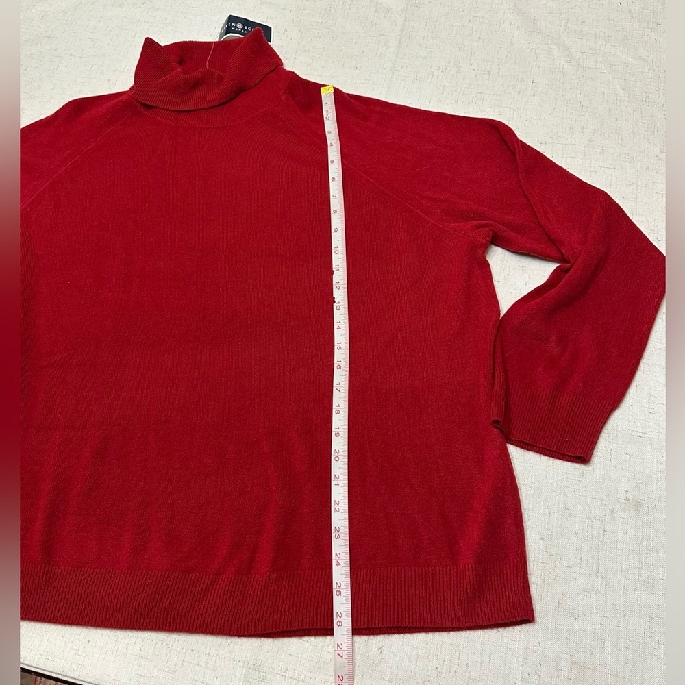 Karen Scott Vibrant Red Cowl Neck Sweater - Picture 6 of 10